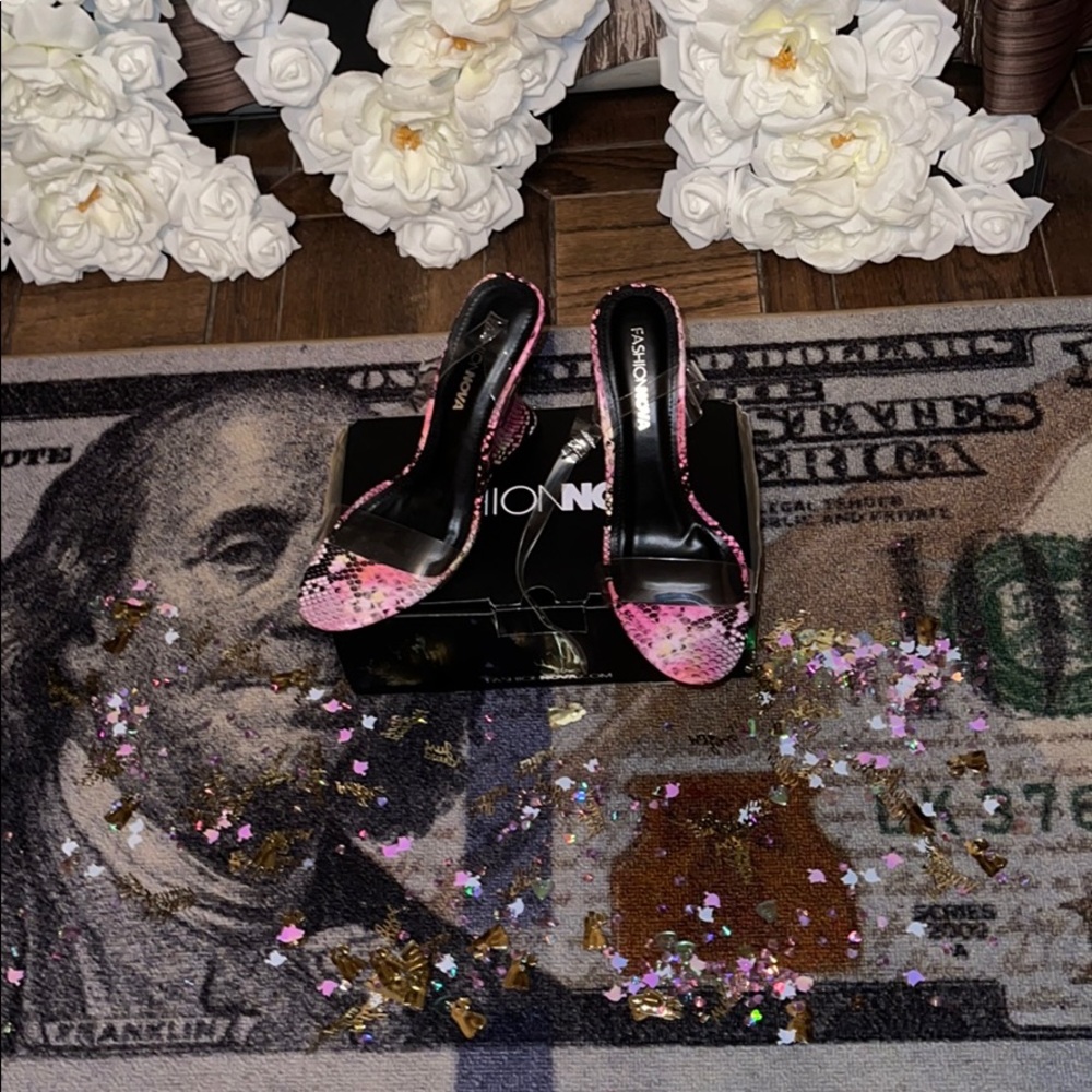 Fashion Nova clear strap sandal